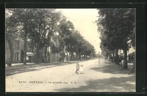 AK Crèteil, La Grande Rue, Strassenpartie