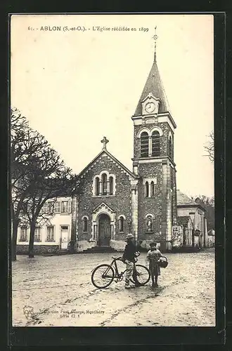 AK Ablon, L`Eglise rèèdifièe en 1899