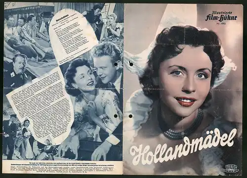 Filmprogramm IFB Nr. 1993, Hollandmädel, Sonja Ziemann, Gunnar Möller, Regie: I. A. Hübler-Kahla