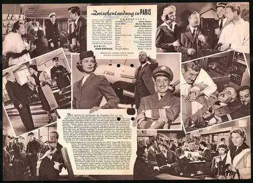 Filmprogramm IFB Nr. 2697, Zwischenlandung in Paris, Dany Robin, Heinz Rühmann, Dieter Borsche, Regie: Jean Dréville