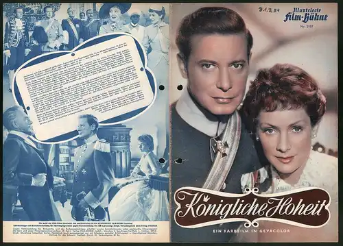 Filmprogramm IFB Nr. 2197, Königliche Hoheit, Ruth Leuwerik, Dieter Borsche, Regie: Harald Braun