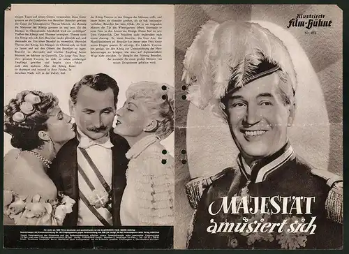Filmprogramm IFB Nr. 976, Majestät amüsiert sich, Maurice Chevalier, Jean Wall, Regie: Marc-Gilbert Sauvajon