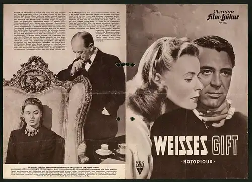 Filmprogramm IFB Nr. 1103, Weisses Gift, Cary Grant, Ingrid Bergman, Regie: Alfred Hitchcock