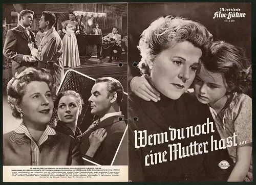 Filmprogramm IFB Nr. 2377, Wenn du noch eine Mutter hast..., Paula Wessely, Stefan Skodler, Regie: R. A. Stemmle