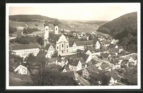 AK Zwiefalten, Teilansicht mit Münsterkirche