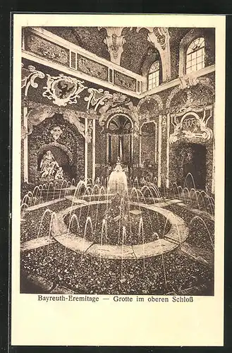 AK Bayreuth, Eremitage, Grotte im oberen Schloss