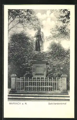 AK Marbach a. N., Schillerdenkmal