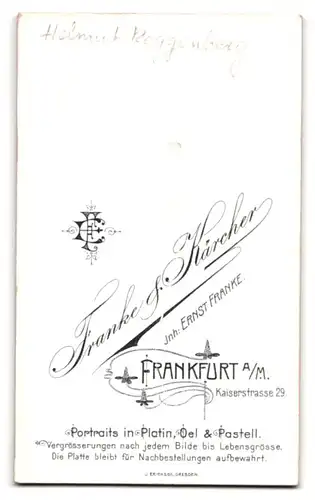 Fotografie Franke & Kärcher, Frankfurt a. M., Kaiserstrasse 29, kleines Kind mit Pelzmütze