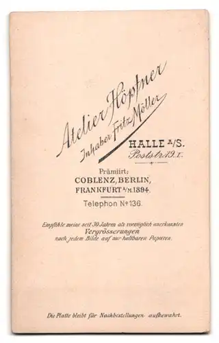 Fotografie Atelier Höpfner, Halle a. S., Poststrasse 19, bürgerliches Paar im feinen Zwirn