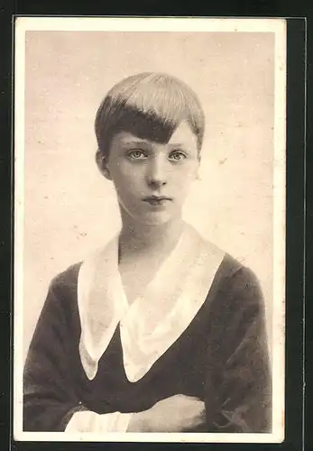 AK H.M. Leopold III. at the age of 12, der zwölfjährige Leopold III. von Belgien