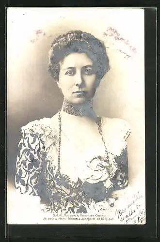 AK S. A. R. Madame la Princesse Charles de Hohenzollern Princesse Joséphine de Belgique