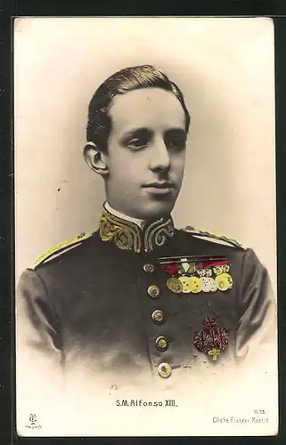 AK S. M. Alfonso XIII. von Spanien in Uniform