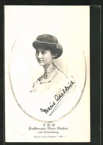 AK Grossherzogin Marie-Adelheid von Luxemburg