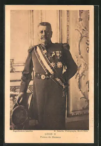 AK Prinz Louis II. von Monaco in Uniform