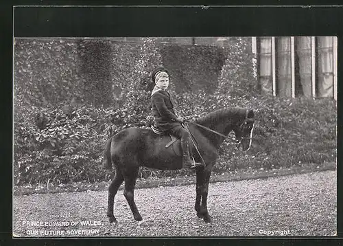AK Prinz Edward von Wales auf einem kleinen Pferd