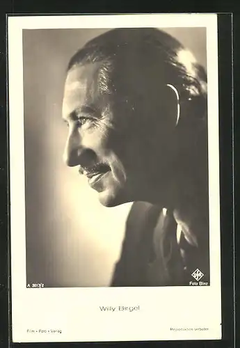 AK Schauspieler Willy Birgel mit freundlichem Lächeln