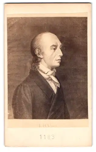 Fotografie Dichter Johann Heinrich Voss im Profil