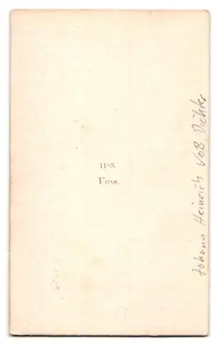 Fotografie Dichter Johann Heinrich Voss im Profil