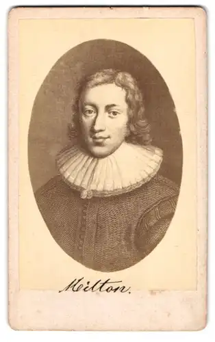 Fotografie Dichter John Milton im Portrait