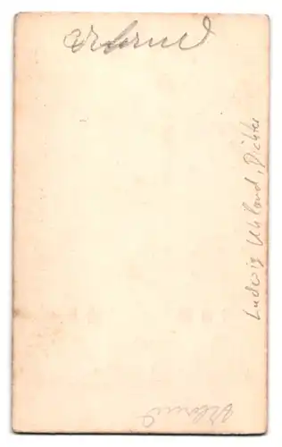 Fotografie Dichter Ludwig Uhland im Portrait