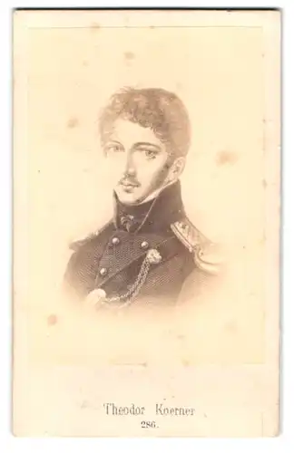 Fotografie Theodor Koerner in Paradeuniform