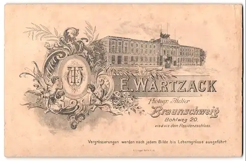 Fotografie E. Wartzack, Branunschweig, Ansicht Braunschweig, Schloss mit Reiterstandbild