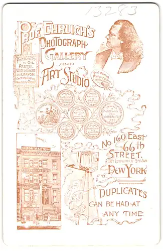 Fotografie Prof. Ehrlich, New York City, Ansicht New York City, Atelier & Geschäftshaus no. 160 East 66th Street