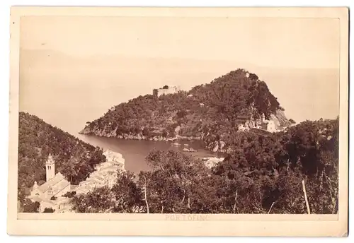 Fotografie unbekannter Fotograf, Ansicht Portofino, Ansicht aus der Vogelschau