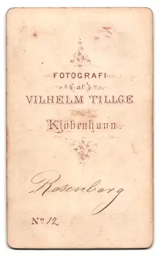 Fotografie Vilhelm Tillge, Kjobenhavn, Ansicht Kopenhagen, Schloss Rosenborg