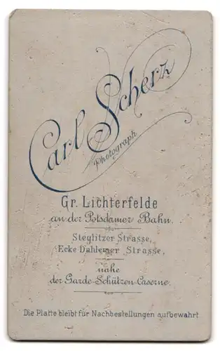 Fotografie Carl Scherz, Gr. Lichterfelde, Steglitzer Strasse, Portrait Soldat, Schulterklappe Rgt. 136