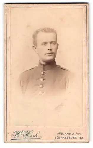 Fotografie H. Hack, Mülhausen i/E., Illzacherstr. 2, Portrait eines Soldaten