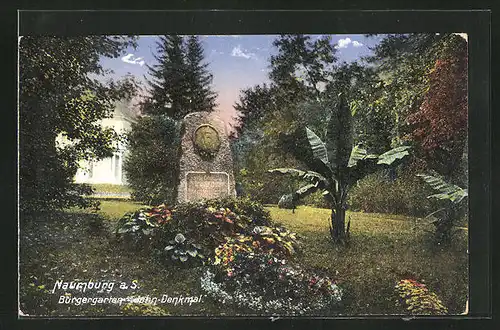 AK Naumburg a. S., Bürgergarten, Jahn Denkmal