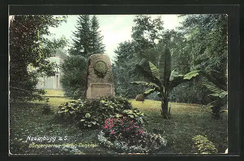 AK Naumburg a. S., Bürgergarten, Jahn Denkmal