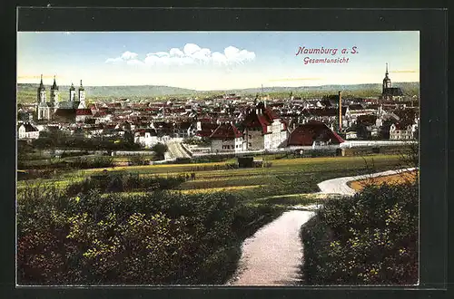 AK Naumburg a. S., Ort aus der Vogelschau