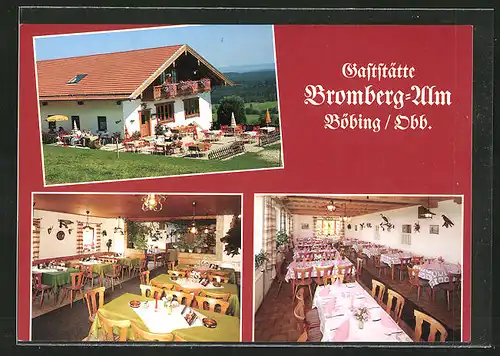 AK Böbing /Obb., Gasthaus Bromberg-Alm, Bromberg 10