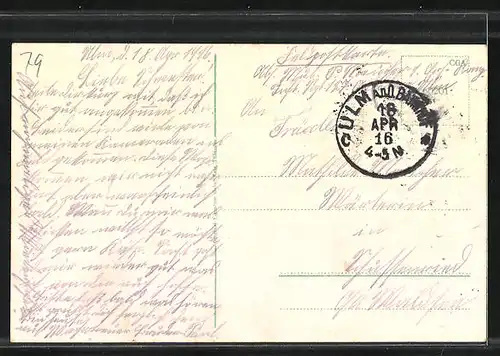 AK Oberberghof bei Ulm, Gut Oberberghof mit Tieren, Pferde