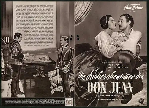 Filmprogramm IFB Nr. 1080, Die Liebesabenteuer des Don Juan, Errol Flynn, Viveca Lindfors, Regie: Vincent Sherman