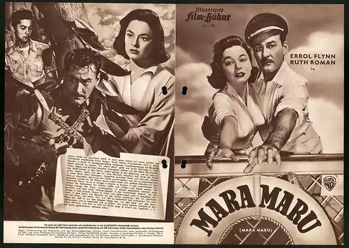 Filmprogramm IFB Nr. 1578, Mara Maru, Errol Flynn, Ruth Roman, Regie: Gordon Douglas