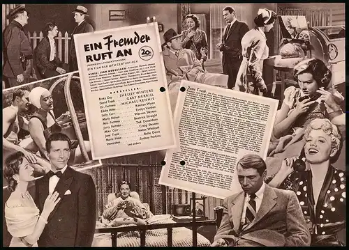 Filmprogramm IFB Nr. 1832, Ein Fremder ruft an, Shelley Winters, Gary Merrill, Regie: Jean Negulesco