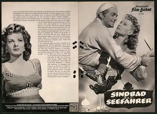 Filmprogramm IFB Nr. 803, Sindbad der Seefahrer, Douglas Fairbanks jr., Maureen O`Hara, Regie: Richard Wallace