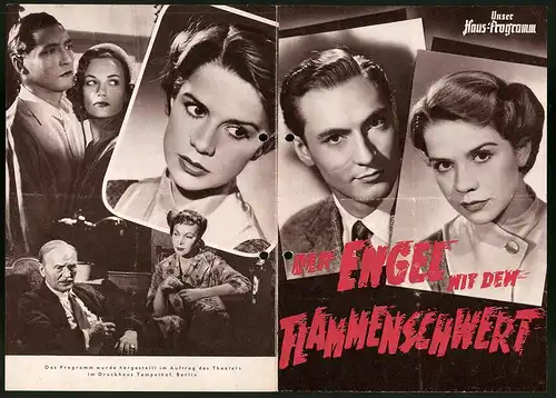 Filmprogramm Unser Haus-Programm, Der Engel mit dem Flammenschwert, Martin Benrath, Petra Peters, Regie: G. Lamprecht