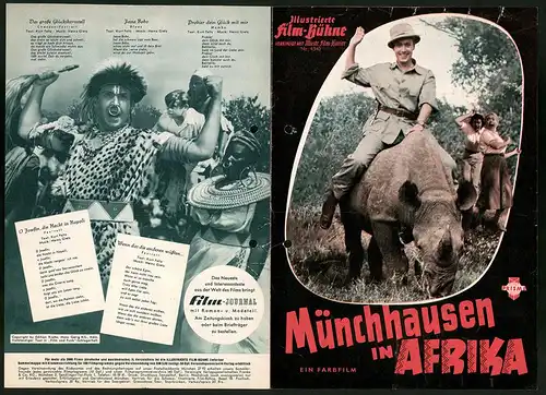 Filmprogramm IFB Nr. 4340, Münchhausen in Afrika, Peter Alexander, Anita Gutwell, Regie: Werner Jacobs