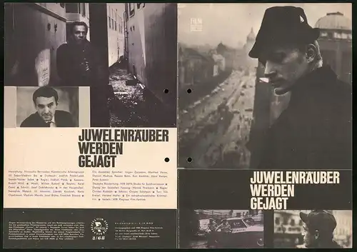 Filmprogramm Film für Sie Nr. 3 /68, Juwelenräuber werden gejagt, Svatopluk Matyas, Jiri Adamira, Regie: Jindrich Polak
