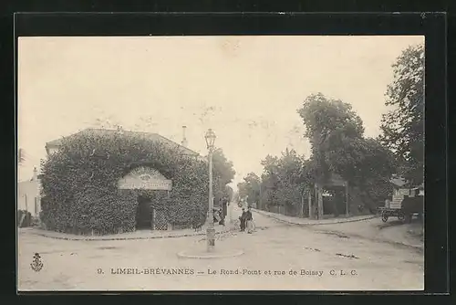 AK Limeil-Brèvannes, Le Rond-Point et rue de Boissy