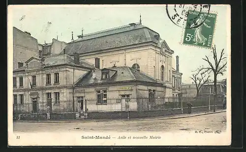 AK Saint-Mande, Asile et nouvelle Mairie