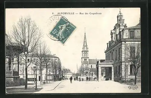 AK Alfortville, Rue des Coquelicots