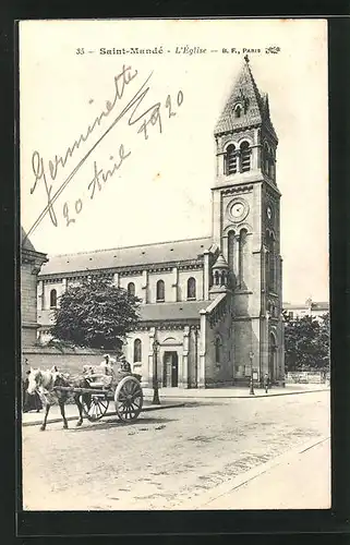 AK Saint-Mandé, L`Église, Ansicht der Kirche