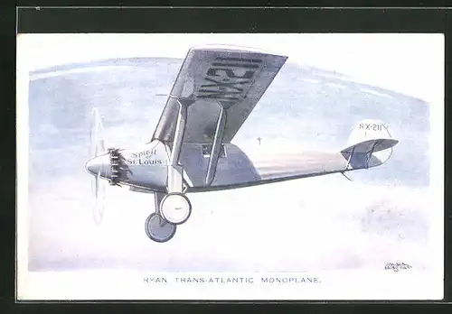 AK Ryan Trans-Atlantic Monoplane, Flugzeug in der Luft