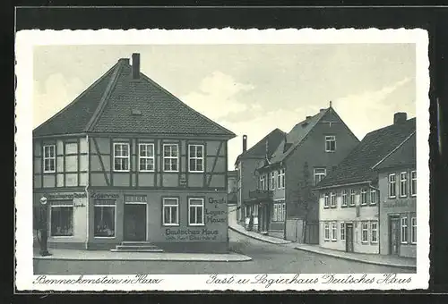 AK Benneckenstein / Harz, Gasthaus Deutsches Haus