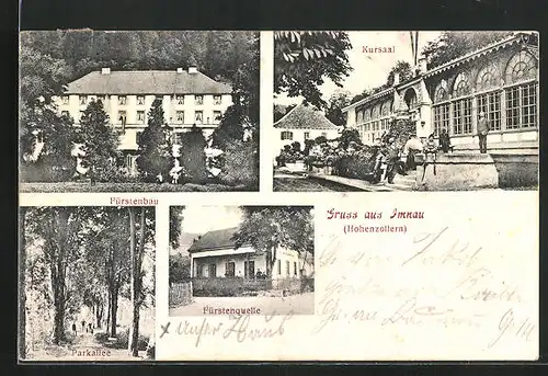 AK Imnau / Hohenzollern, Kur-Hotel, Fürstenbau, Fürstenquelle, Kursaal
